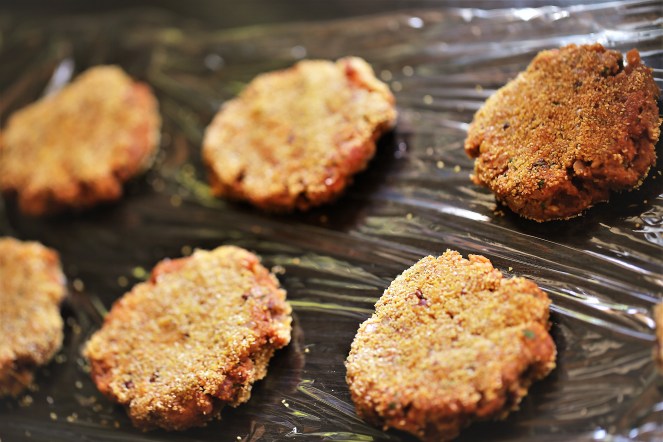 Judi Castille making veggie bergers