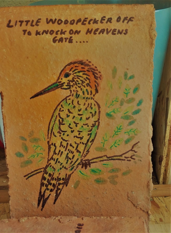 Judi Castille Woodpecker Memorial tile